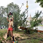 Новгородская полиция готова защитить деревянное зодчество от голых феминисток с бензопилами 