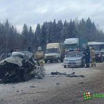 Читатель «Ваших новостей» стал очевидцем аварии на трассе «Россия»