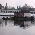 На Волхове в Великом Новгороде наблюдается остановка течения 