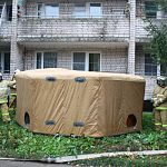 В новгородском доме ветеранов прошла тренировка со спасательным кубом 