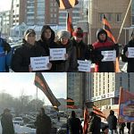 В Великом Новгороде прошёл флэш-моб «Кадыров – патриот России»