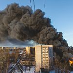 Пожар на территории «Волны» в Великом Новгороде