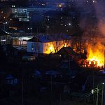 На Маловишерской улице сгорел заброшенный дом 