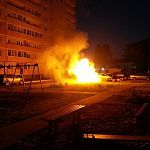  Корейский автомобиль ночью сгорел в Великом Новгороде