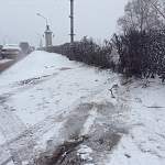 После столкновения с X5 автобус в Великом Новгороде выехал на тротуар моста 
