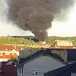 В районе Юрьева горит одно из зданий бывшего аэропорта. Пожар ликвидирован(информация обновляется)