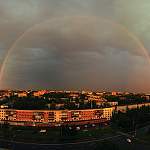 Фотофакт: огромная радуга накрыла полусферой Великий Новгород!