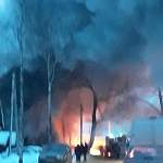 В городе Пестово с пожаром боролись несколько боевых расчетов