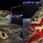 К 23 февраля в Боровичах появился снежный танк