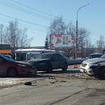 В Великом Новгороде образовалась пробка из-за крупного ДТП