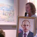 Никас Сафронов подарил новгородскому губернатору портрет Владимира Путина