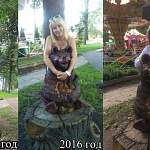 Жительница Валдая уже семь лет фотографируется с новгородским медведем