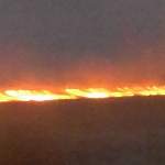 Среди зимы в деревне Шолохово загорелась трава