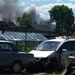 В Панковке сгорел дачный домик, сильный ветер угрожал другим участкам