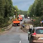 Восстановлено движение по аварийному мосту в Окуловском районе