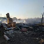 Огонь охватил дачные дома в деревне Ставичек Любытинского района 