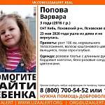 В Псковской области продолжаются поиски пропавшей трёхлетней девочки