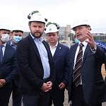 Андрей Никитин и помощник президента РФ Максим Орешкин побывали на стройплощадке НТШ