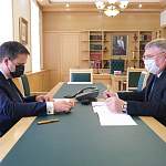  Андрей Никитин провел рабочую встречу с главой Чудовского района Николаем Хатунцевым