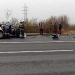 В Новгородском районе перевернулся автомобиль из-за взрыва колеса