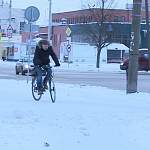 Мороз не помешал новгородцам провести акцию «На работу на велосипеде»