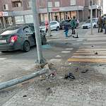 Недалеко от «Ленты» на Псковской жёстко столкнулись два автомобиля