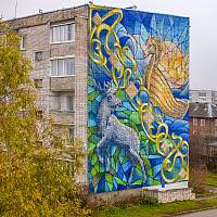 Александр Дронов поблагодарил авторов муралов за внимание к истории Новгородчины