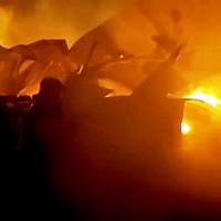 Этой ночью огнеборцы тушили крупный пожар на пилораме в Чудове