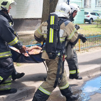 На пожаре в Великом Новгороде пострадал мужчина