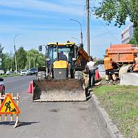 На улице Нехинская в Великом Новгороде начались дорожные работы