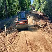 На месте размыва дороги в Старорусском округе организован временный проезд