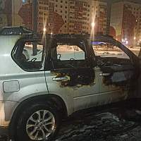 Ночью в Великом Новгороде загорелся автомобиль