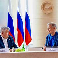 Александр Дронов и Герман Греф обсудили новые проекты в Новгородской области