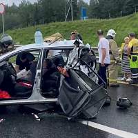 В ДТП на М-11 в Маловишерском районе пострадали двое детей и двое взрослых