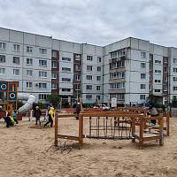 В городе Пестово открыли новую игровую площадку