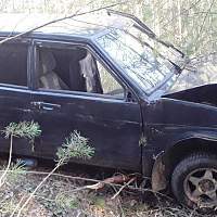 В Хвойнинском округе водитель легковушки врезался в дерево