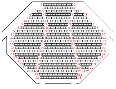 План зала Новгородского театра драмы